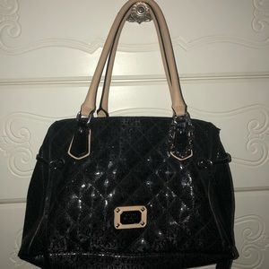 Guess black quilted purse
